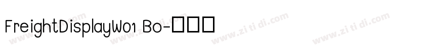 FreightDisplayW01 Bo字体转换